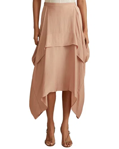 REISS MAISIE ASYMMETRIC HEM SKIRT
