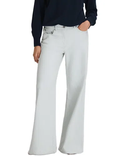 Reiss Maize Side Detail Flare Jean In White