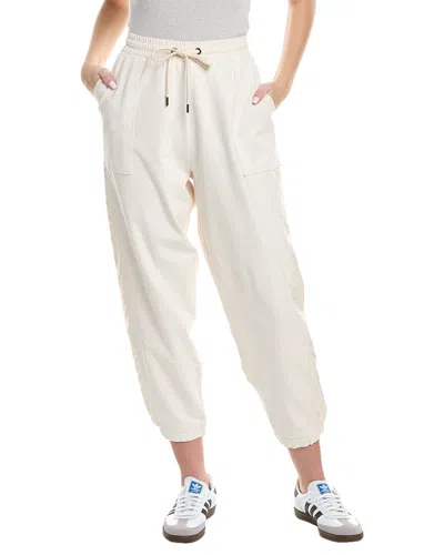 Reiss Cream Cotton Blend Tracksuit Bottoms