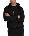 Reiss Black Interlock Zip-through Hoodie In Black