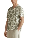 Shop Reiss Marabel Printed Camp Shirt In Sage Green