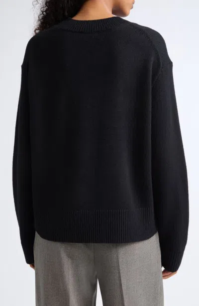 Reiss Mari Wool & Cashmere V-neck Sweater In Black