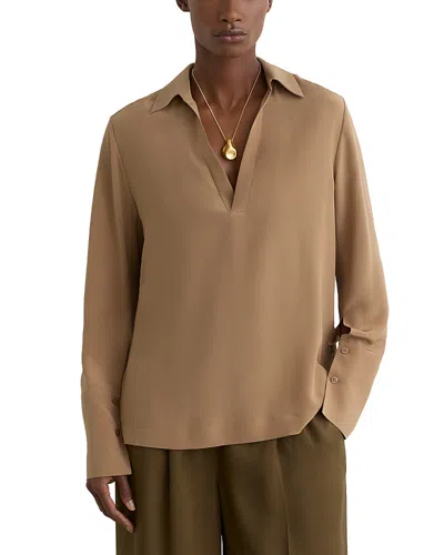 Reiss Maria Shirt In Brown