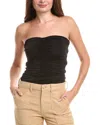 Reiss Marina Ruched Tube Top In Black