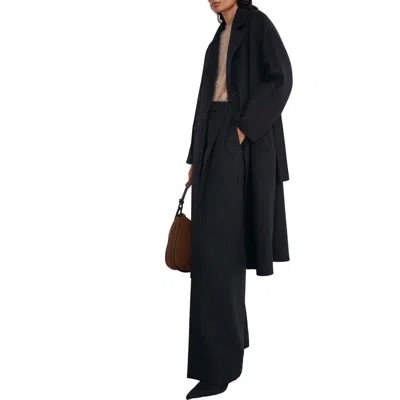 Reiss Marina Wool Blend Coat In Blue