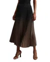 Reiss Marlie Pleated Maxi Skirt In Black/taupe