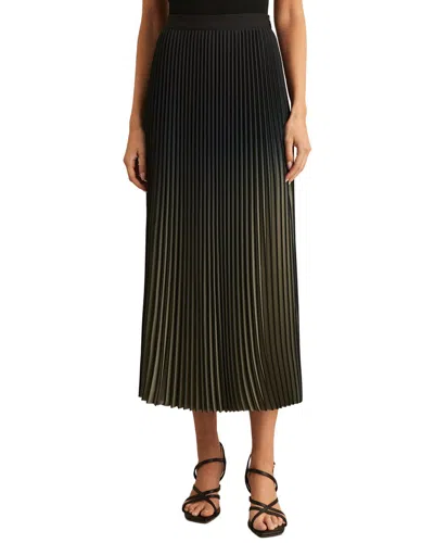 Reiss Marlie Pleated Maxi Skirt In Green