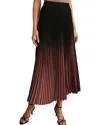 Reiss Marlie Pleated Skirt In Black