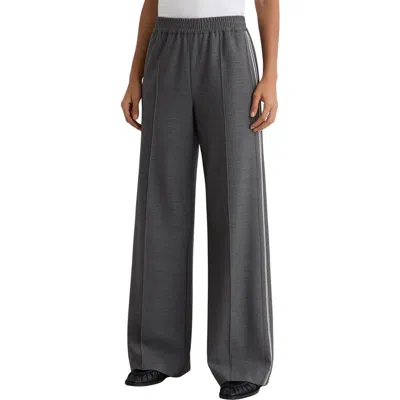 Reiss Marlow Pintuck Track Pants In Gray