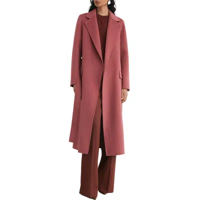 Reiss Marlowe Wool Blend Coat In Pink