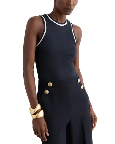 Reiss Matilda Contrast Trim Vest In Multi
