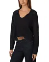 Reiss Navy Cotton Blend Open Collar Jumper