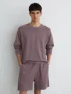 Reiss Drift Air Force Blue Sweatshirt In Brown