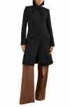 Reiss Max Wool Blend Coat In Black
