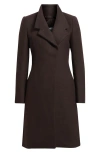 Reiss Max Wool Blend Coat In Brown