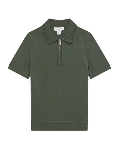 Reiss Kids' Maxwell Merino Wool 1/2-zip Pullover In Gray