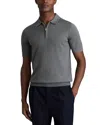 Reiss Maxwell Quarter Zip Slim Fit Short Sleeve Wool Sweater In Dusty Green