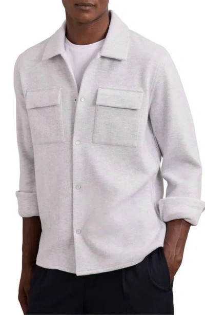 REISS REISS MAXWELL RIB JERSEY SNAP-UP SHIRT