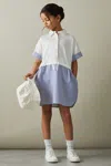 Reiss Maxy - Ivory Junior Cotton Shirt Dress, 7 - 8 Years