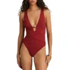 Reiss Maya Racerback One-piece Swimsuit In Red