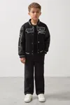 Reiss Mclaren Black 9-13 Yrs Unisex Fit Mclaren F1 Team Bomber Jacket