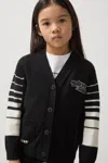 Reiss Mclaren Black 9-13 Yrs Unisex Fit Mclaren F1 Team Varsity Wool-cashmere Cardigan