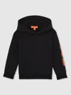 Reiss Mclaren Black 13-14 Yrs Mclaren F1 Team Cotton Logo Hoodie Unisex Fit