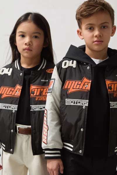 Reiss Mclaren Black/off White 3-9 Yrs Mclaren F1 Team Bomber Jacket Unisex Fit
