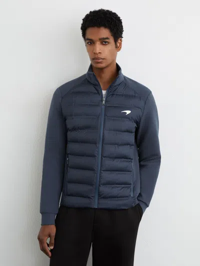 Reiss Mclaren Airforce Blue Mclaren Racing Hybrid Quilted Jacket