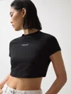 Reiss Mclaren X Mclaren F1 Team Women's Black Cotton Cropped T-shirt