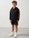 Reiss Mclaren Black/orange 9-13 Yrs Unisex Fit Mclaren F1 Team Drawstring Shorts