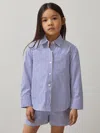 Reiss Mclaren Blue/white Mclaren F1 Team Cotton Stripe Shirt