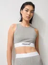 Reiss Mclaren Grey Melange Mclaren F1 Team Ribbed Cropped Vest