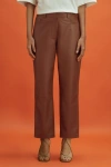 REISS MCLAREN MCLAREN TOTTO - MCLAREN F1 CROPPED LEATHER TROUSERS, US 8