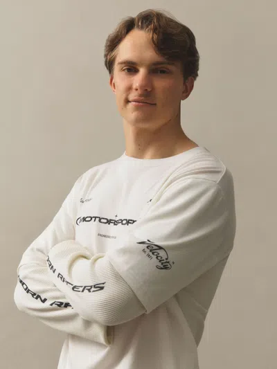 Reiss Mclaren Mclaren Racing Double-layer Relaxed T-shirt Unisex-fit In White