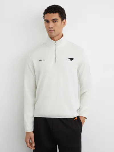 Reiss Mclaren Mclaren Racing Fleece Half-zip Top Unisex-fit In White