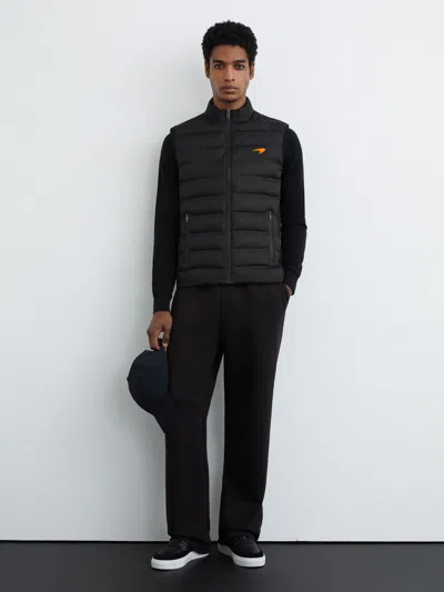 Reiss Mclaren Mclaren Racing Hybrid Quilted Gilet In Black