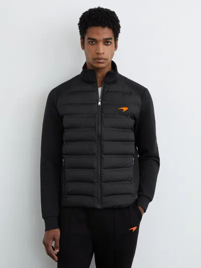 Reiss Mclaren Mclaren Racing Hybrid Quilted Jacket In Black