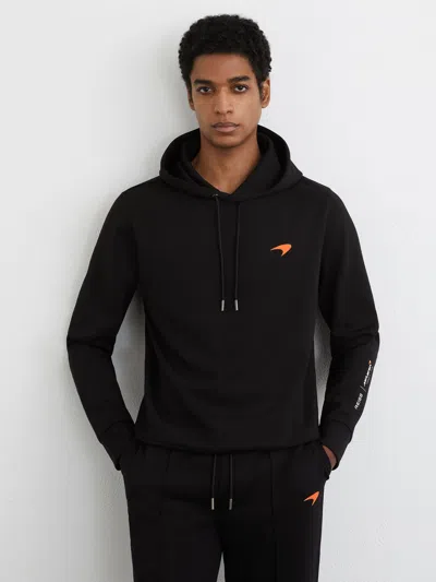 Reiss Mclaren Mclaren Racing Interlock Speedmark Hoodie In Black