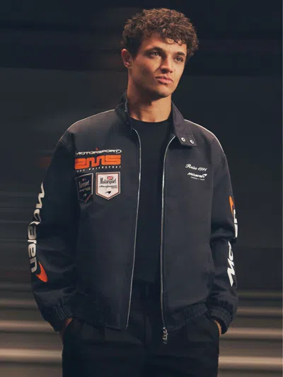 Reiss Mclaren Mclaren Racing Logo Jacket Unisex-fit In Blue