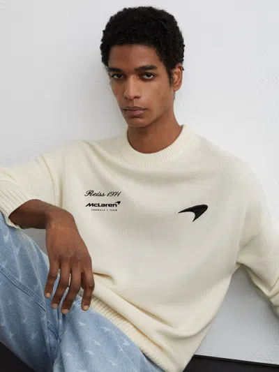 Reiss Mclaren Mclaren Racing Merino Motorsport Jumper In White