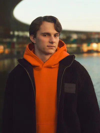 Reiss Mclaren Mclaren Racing Motorsport Fleece Jacket Unisex-fit In Brown