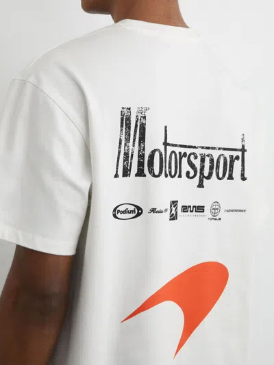 Reiss Mclaren Mclaren Racing Motorsport Relaxed T-shirt Unisex-fit In White