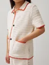 Reiss Mclaren Off White/orange 9-13 Yrs Mclaren F1 Team Crochet Shirt