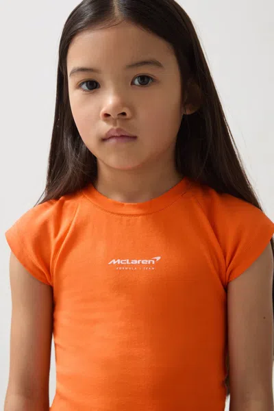 Reiss Mclaren Orange 9-13 Yrs Mclaren F1 Team Cropped Logo T-shirt