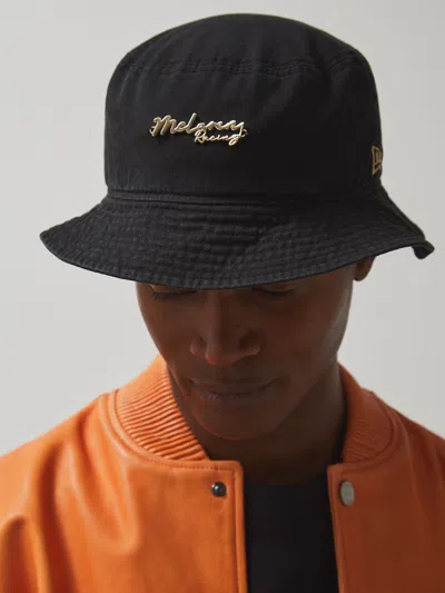 Reiss Mclaren Reiss Black Tapered Unisex Fit Mclaren Racing Cotton Bucket Hat