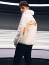 Reiss Mclaren Reiss Off White Snoop Mclaren F1 Team Embroidered Fleece Jacket Unisex Fit In White
