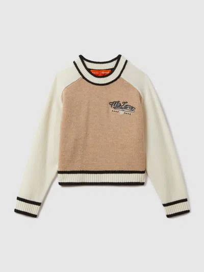 Reiss Mclaren Reiss X Mclaren F1 Team Wool Cashmere Cropped Jumper In Multi