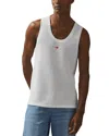 Reiss Mclaren Rush Mesh Speedmark Tank In White