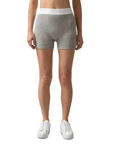 Reiss Mclaren Sophia Ribbed Boxer Shorts In Grey Melan